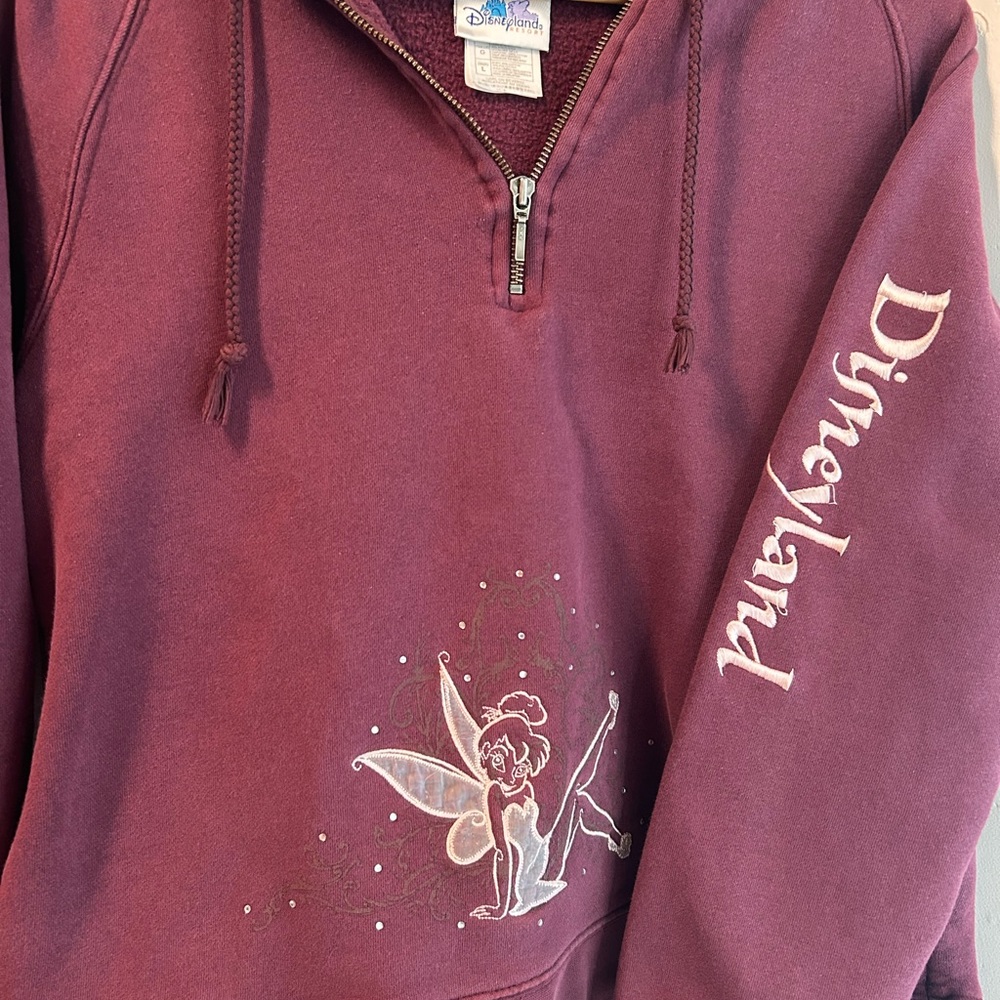 Disney Maroon Timkerbell Zip-Up Sweatshirt